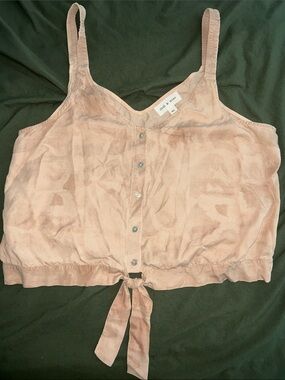 cloth & stone Blush Tie-Front Button Cami